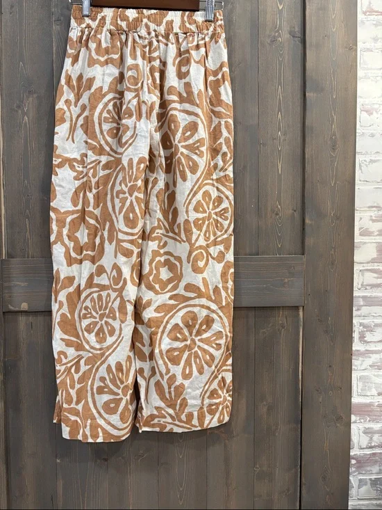 Christian Siriano Cream and Tan Printed Two-Piece Set - Picture 8 of 8